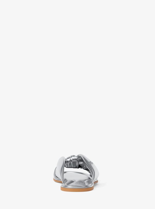 Michael Kors Elena Metallic Slide Sandal - Preorder