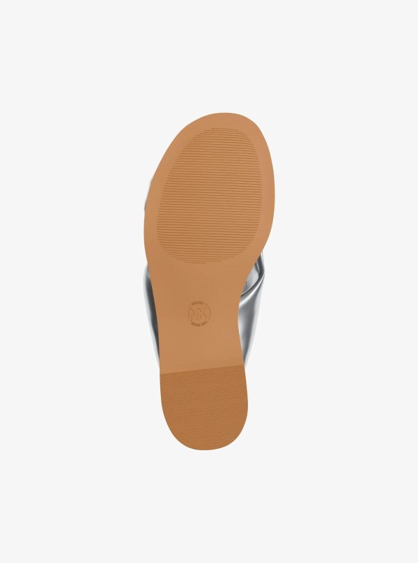Michael Kors Elena Metallic Slide Sandal - Preorder