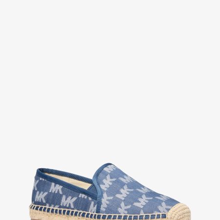 Michael Kors Hastings Logo Jacquard Espadrille - Preorder — Medium Blue Wash
