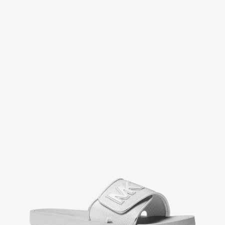 Michael Kors Palmer Metallic Mesh Slide Sandal - Preorder — Silver