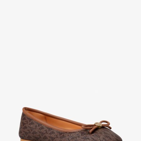 Michael Kors Savannah Signature Logo Ballet Flat - Preorder — Brown