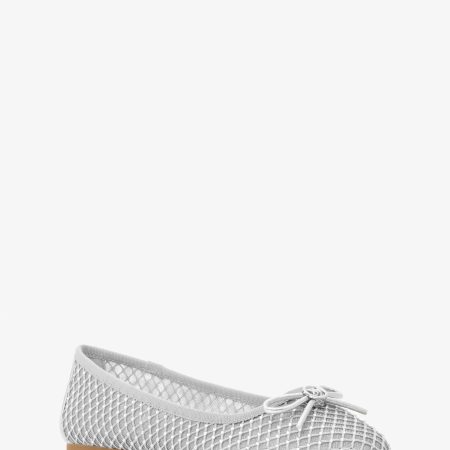 Michael Kors Savannah Embellished Mesh Ballet Flat - Preorder — Silver