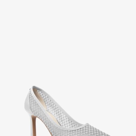 Michael Kors Willa Embellished Mesh Pump - Preorder — Silver