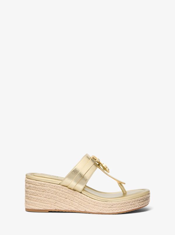 Michael Kors Zoe Metallic Wedge Sandal - Preorder