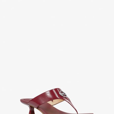 Michael Kors Anneka Patent Thong Sandal - Preorder — Maroon