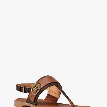 Michael Kors Carmen Signature Logo Sandal - Preorder — Brown