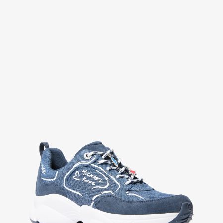 Michael Kors Jett Embellished Denim Trainer - Preorder — Dk Vt Bluwsh