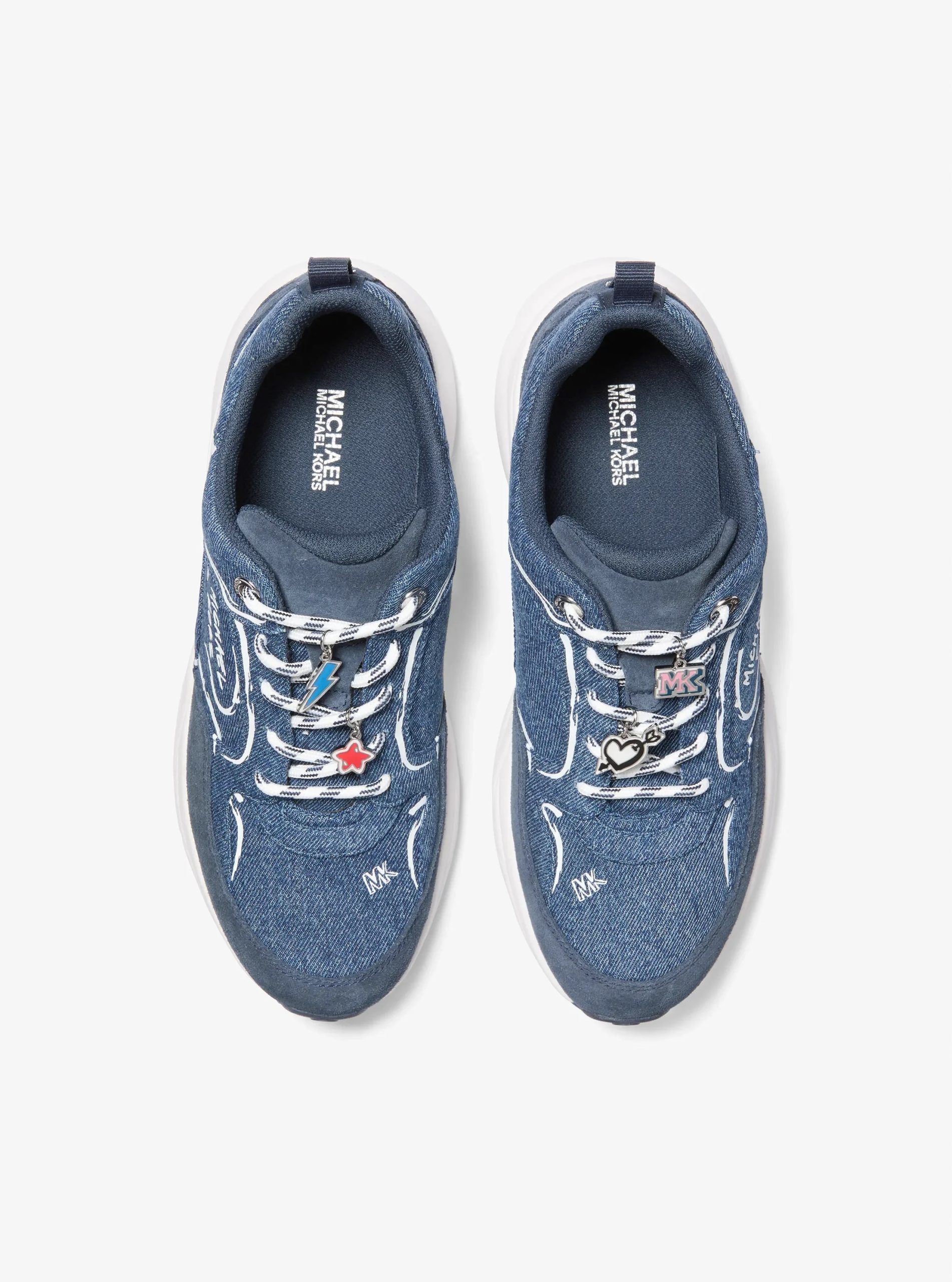 Michael Kors Jett Embellished Denim Trainer - Preorder - Image 3