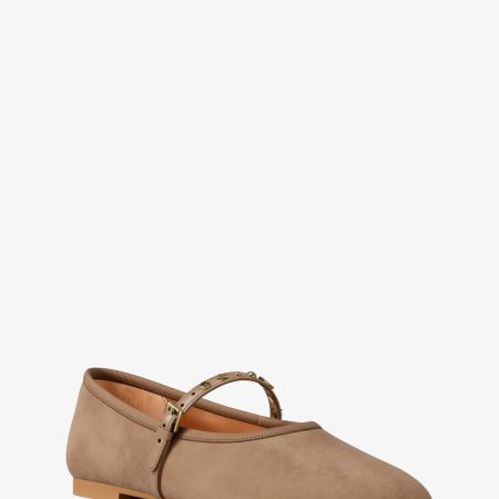 Michael Kors Phoebe Embellished Leather Ballet Flat - Preorder — Camel