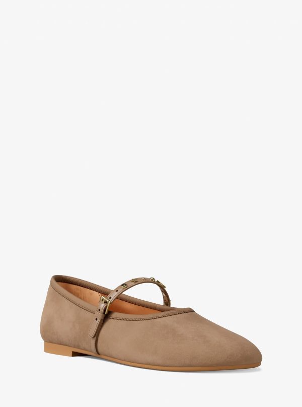 Michael Kors Phoebe Embellished Leather Ballet Flat - Preorder