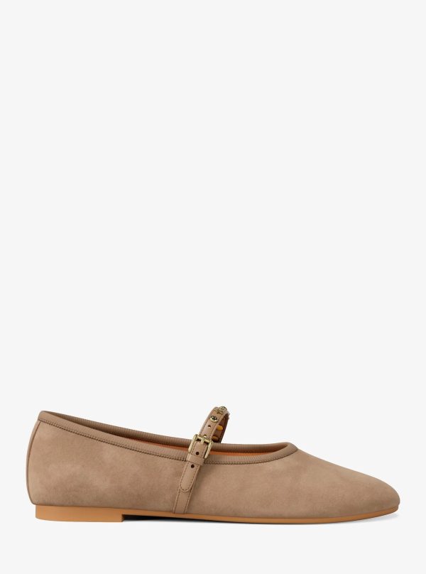 Michael Kors Phoebe Embellished Leather Ballet Flat - Preorder