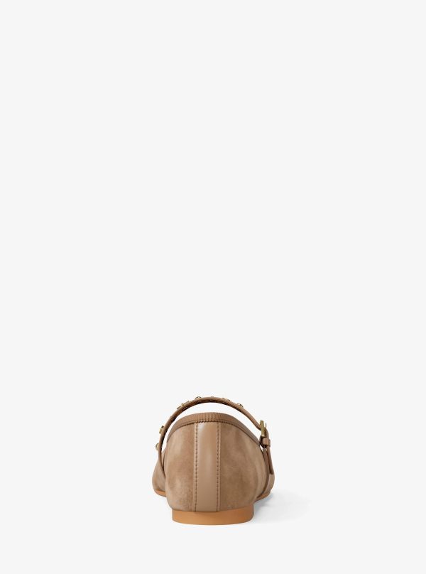 Michael Kors Phoebe Embellished Leather Ballet Flat - Preorder