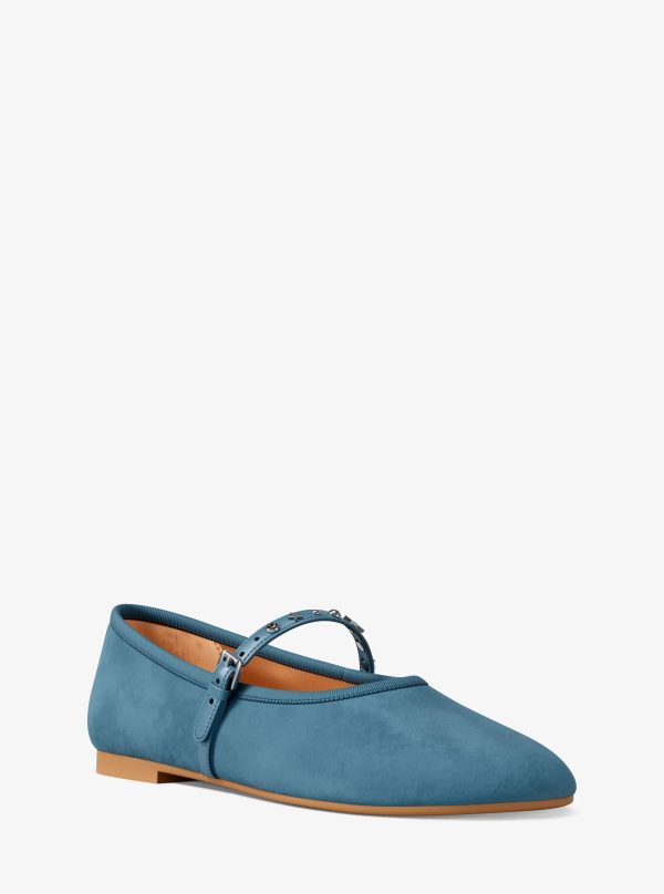 Michael Kors Phoebe Embellished Leather Ballet Flat - Preorder