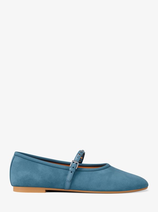 Michael Kors Phoebe Embellished Leather Ballet Flat - Preorder