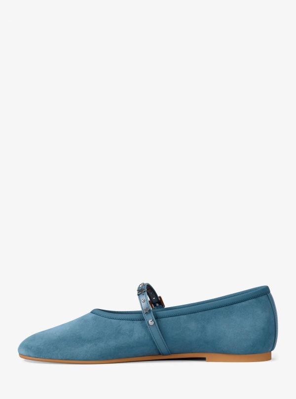 Michael Kors Phoebe Embellished Leather Ballet Flat - Preorder