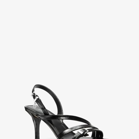Michael Kors Yvette Crackled Sandal - Preorder — Black