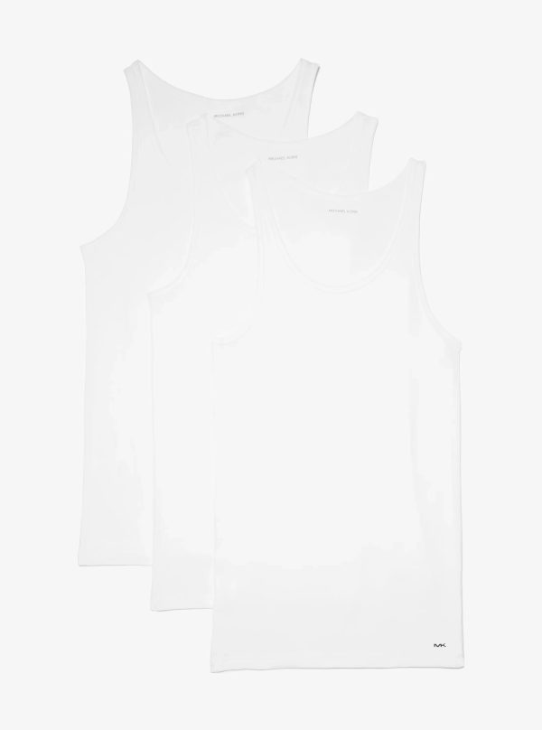 Michael Kors 3-Pack Cotton Tank Top - Preorder