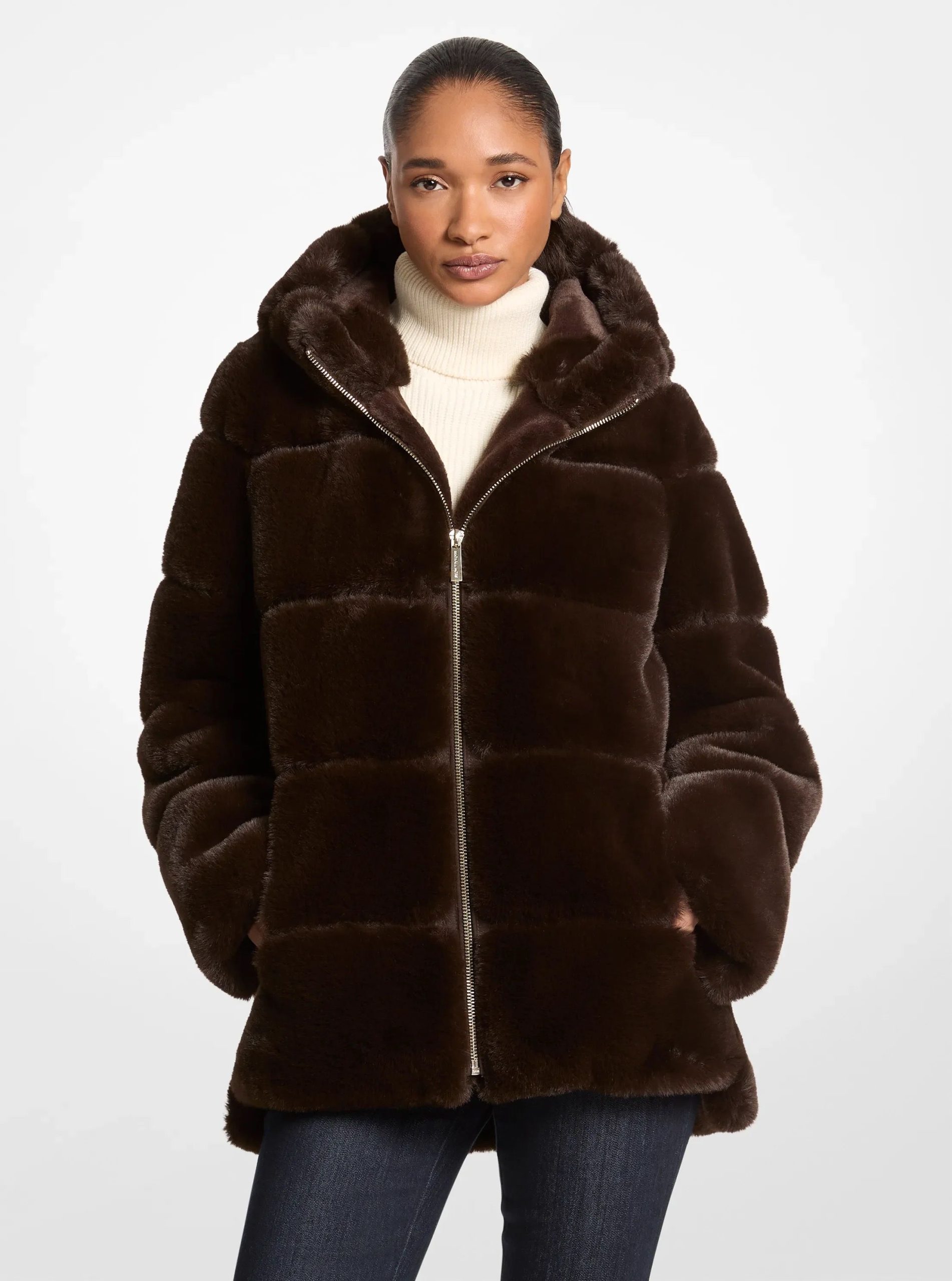 Michael Kors Faux Fur Hooded Coat - Preorder