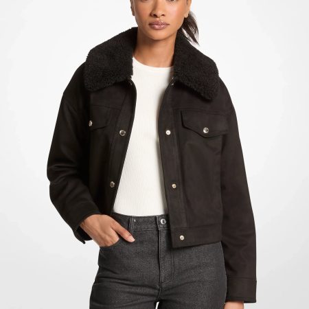 Michael Kors Microsuede Trucker Jacket - Preorder — Black