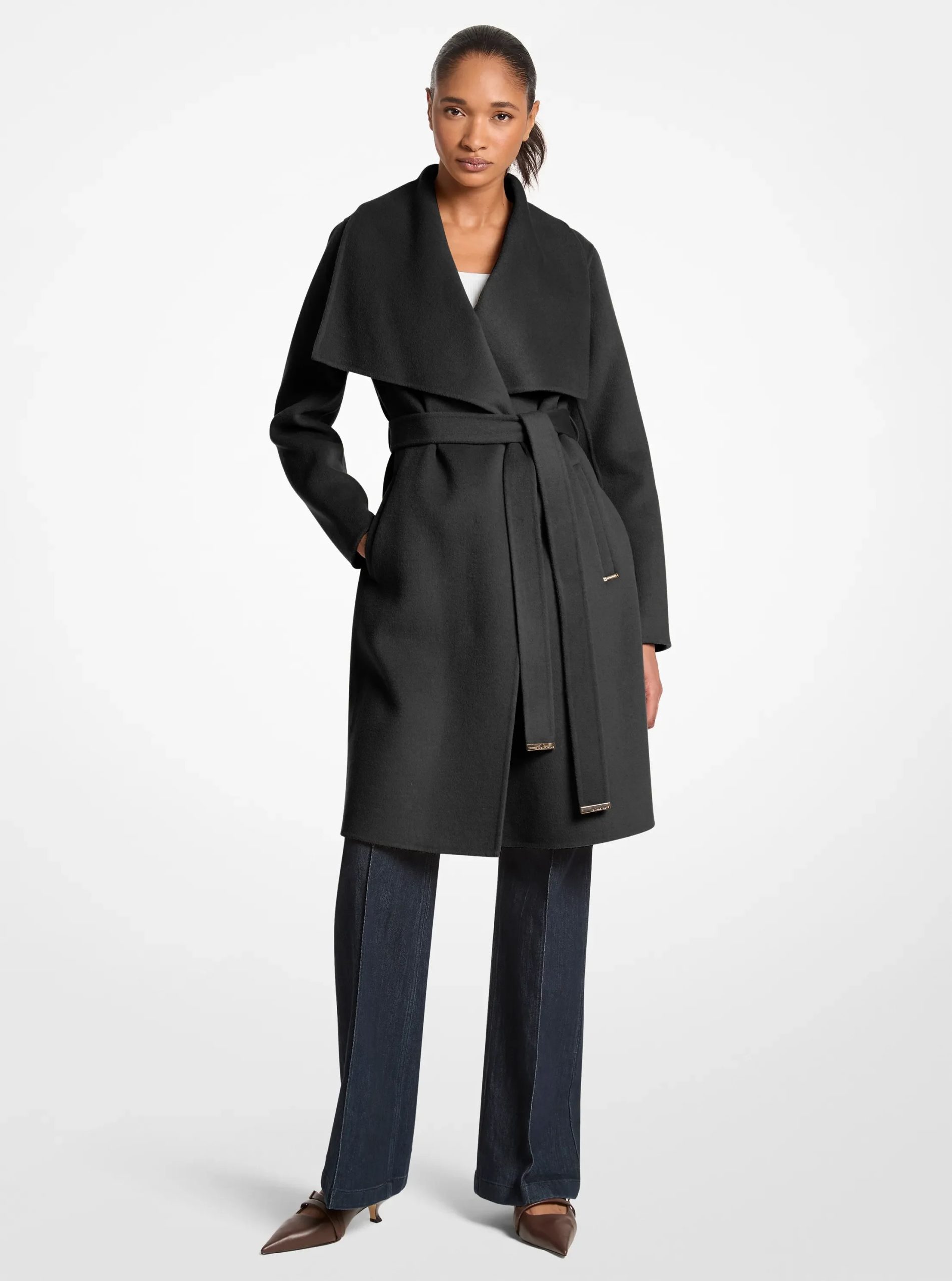 Michael Kors Wool Blend Wrap Coat - Preorder