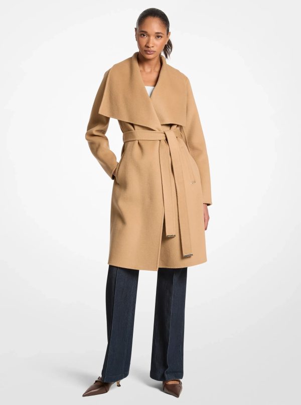 Michael Kors Wool Blend Wrap Coat - Preorder