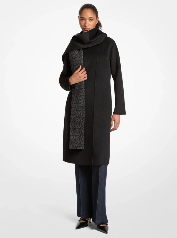 Michael Kors Wool Blend Wrap Coat With Scarf - Preorder