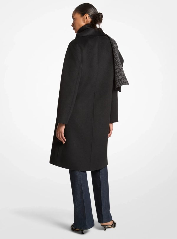 Michael Kors Wool Blend Wrap Coat With Scarf - Preorder