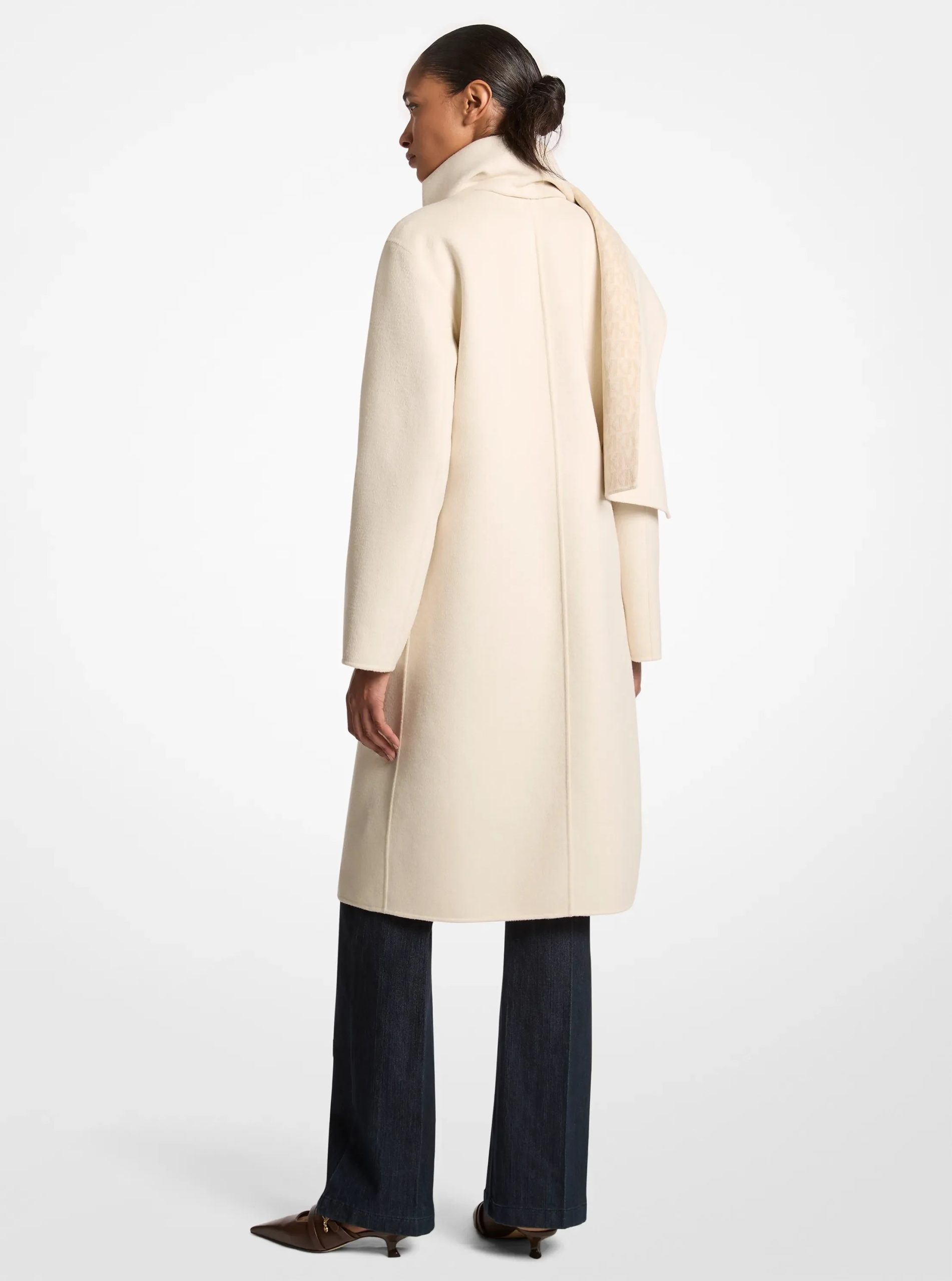 Michael Kors Wool Blend Wrap Coat With Scarf - Preorder