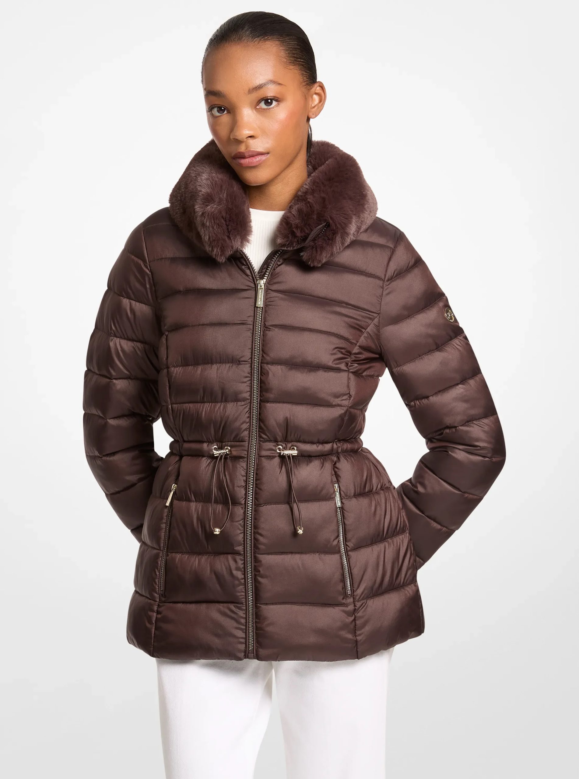 Michael Kors Faux Fur Quilted Puffer Jacket - Preorder
