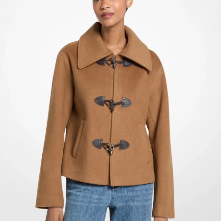 Michael Kors Wool Blend Toggle Jacket - Preorder — Dark Camel