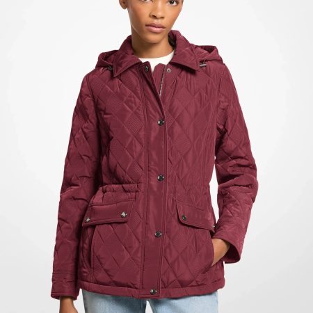 Michael Kors Quilted Jacket - Preorder — Maroon