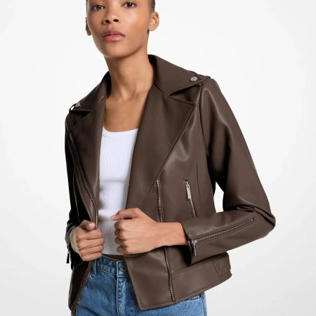 Michael Kors Moto Jacket - Preorder — Chocolate