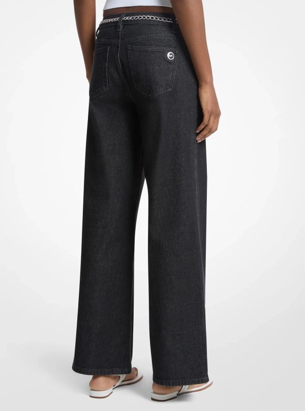 Michael Kors Stretch Denim Wide-Leg Jeans - Preorder