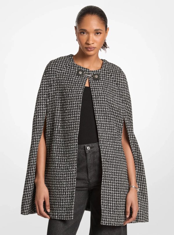 Michael Kors Carson Houndstooth Cape - Preorder