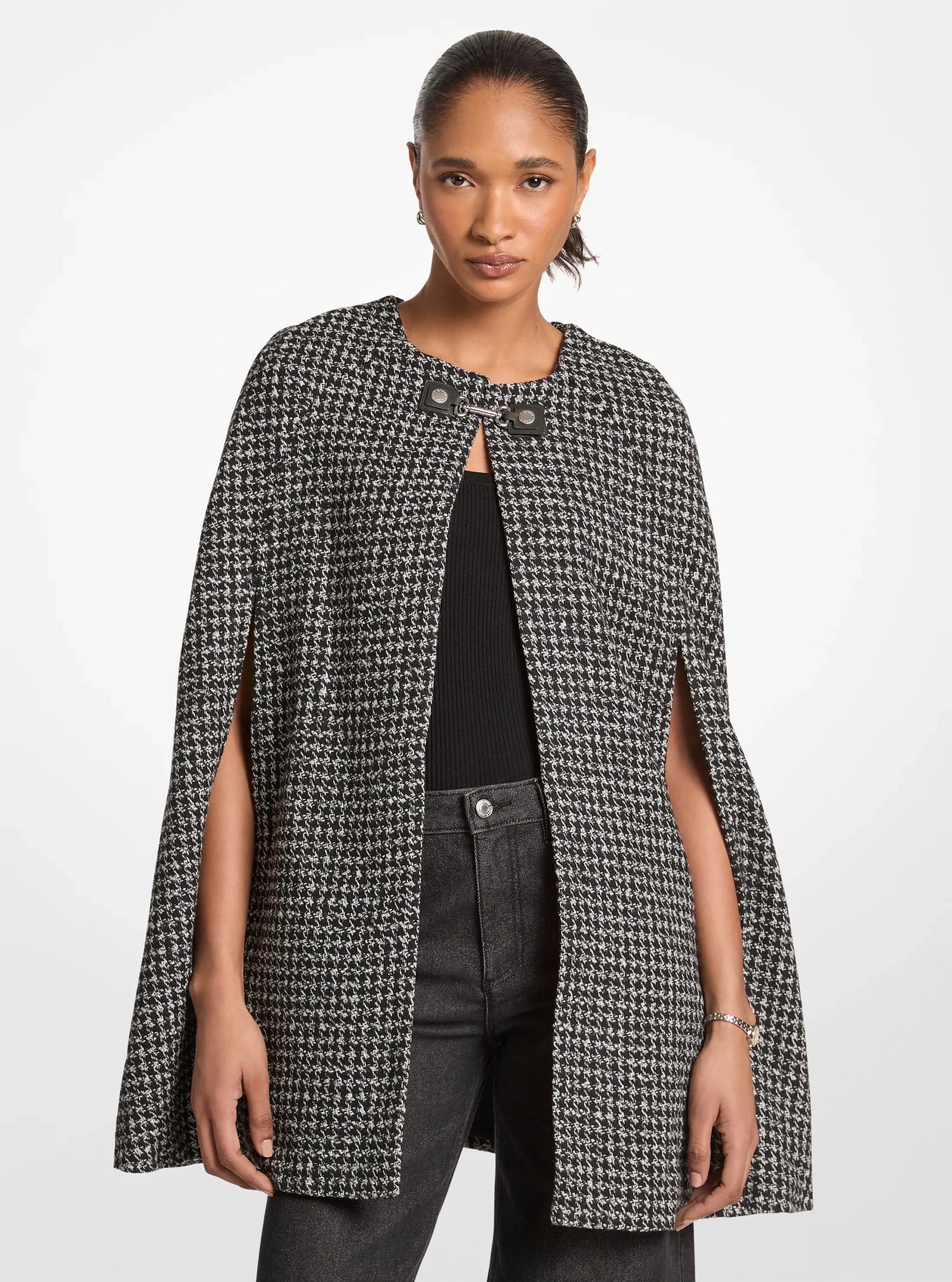 Michael Kors Carson Houndstooth Cape - Preorder