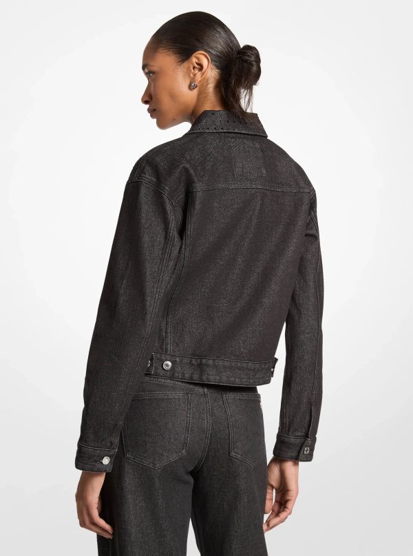 Michael Kors Studded Stretch Denim Jacket - Preorder