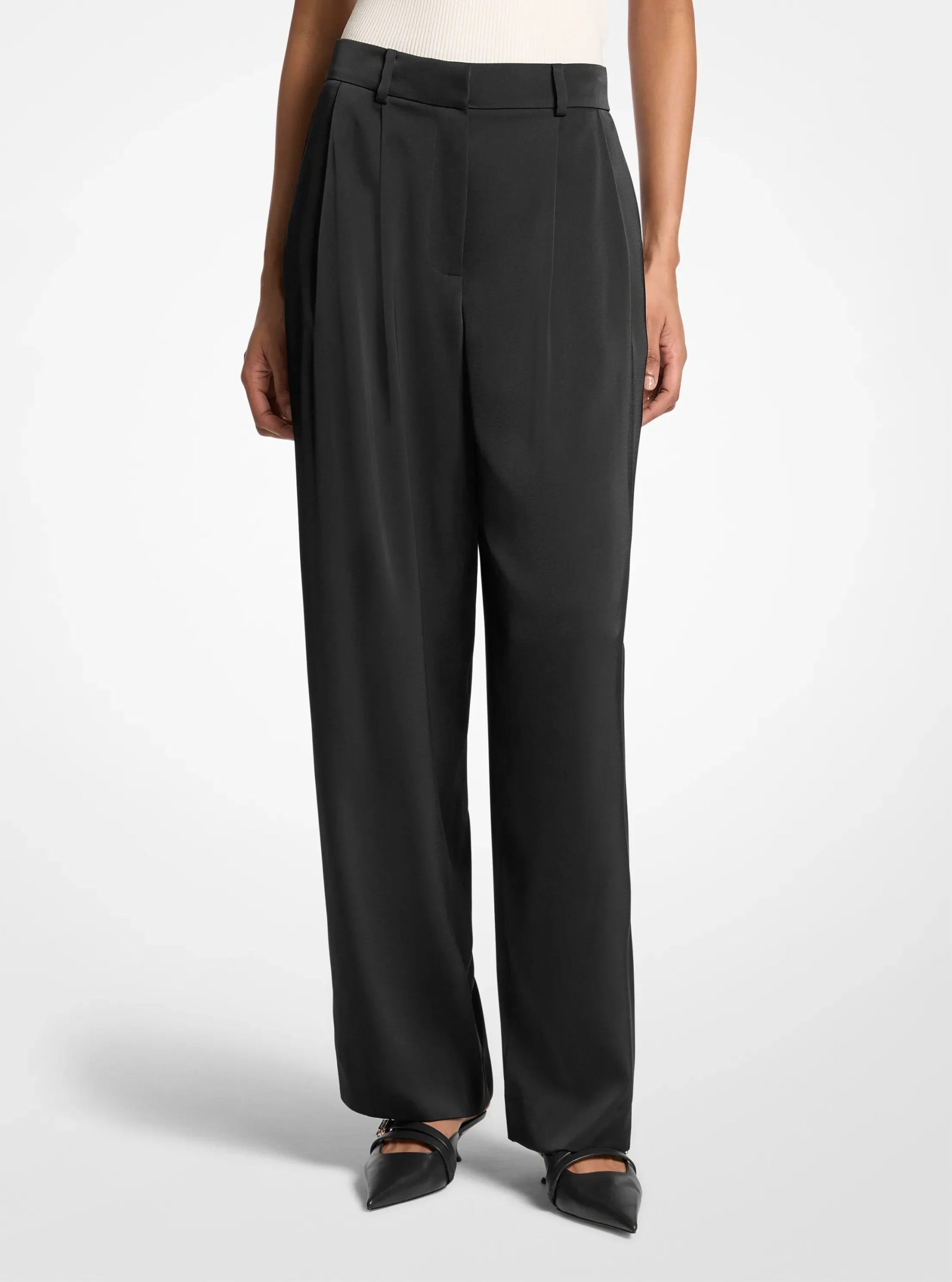Michael Kors Pleated Satin Pants - Preorder - Image 3