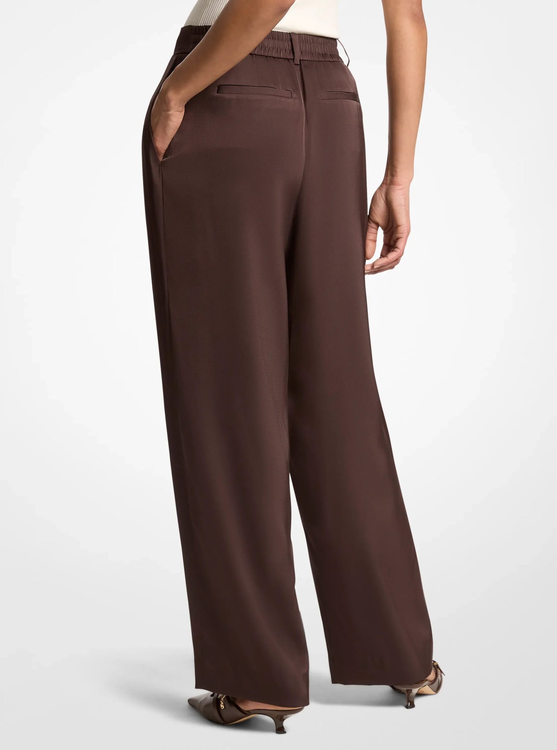 Michael Kors Pleated Satin Pants - Preorder - Image 2