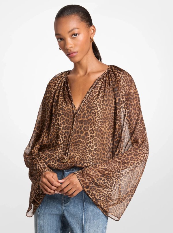 Michael Kors Leopard Print Woven Top - Preorder