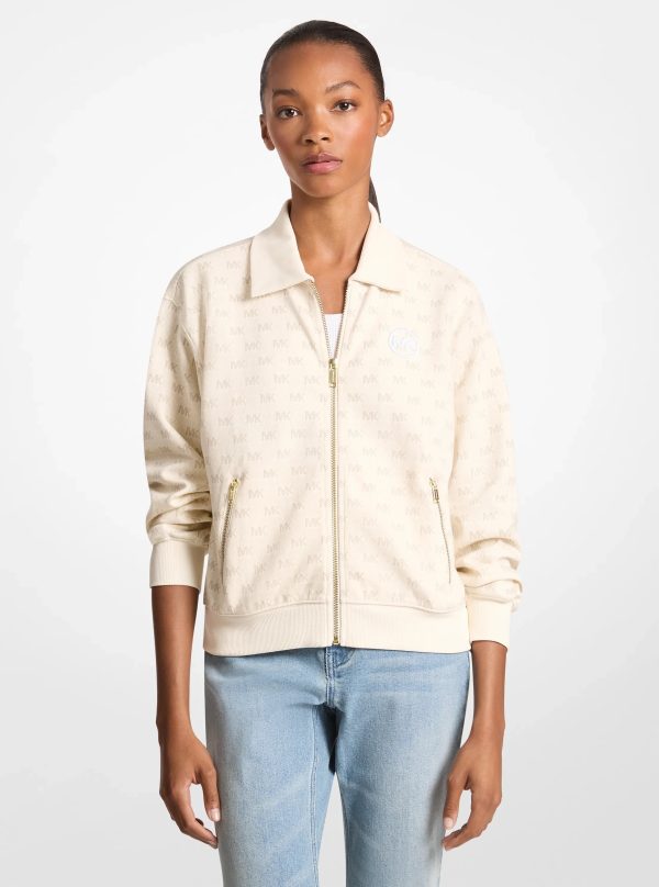 Michael Kors Logo Cotton Blend Zip-Up Jacket - Preorder