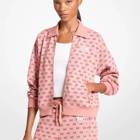 Michael Kors Logo Cotton Blend Zip-Up Jacket - Preorder — Sunset Rose