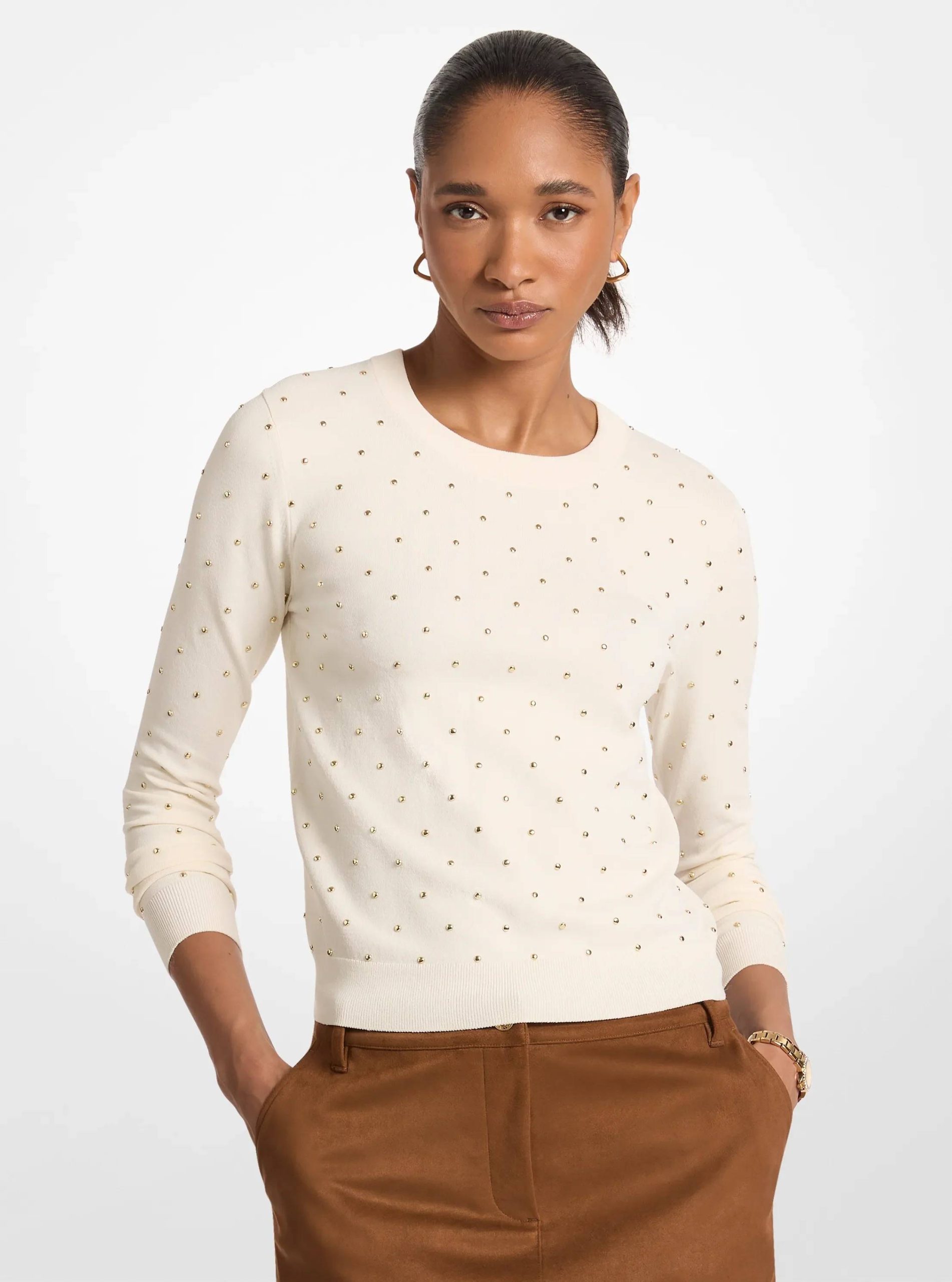 Michael Kors Studded Stretch Viscose Sweater - Preorder