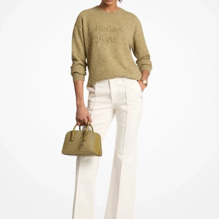 Michael Kors Logo Appliqué Knit Sweater - Preorder — Oregano