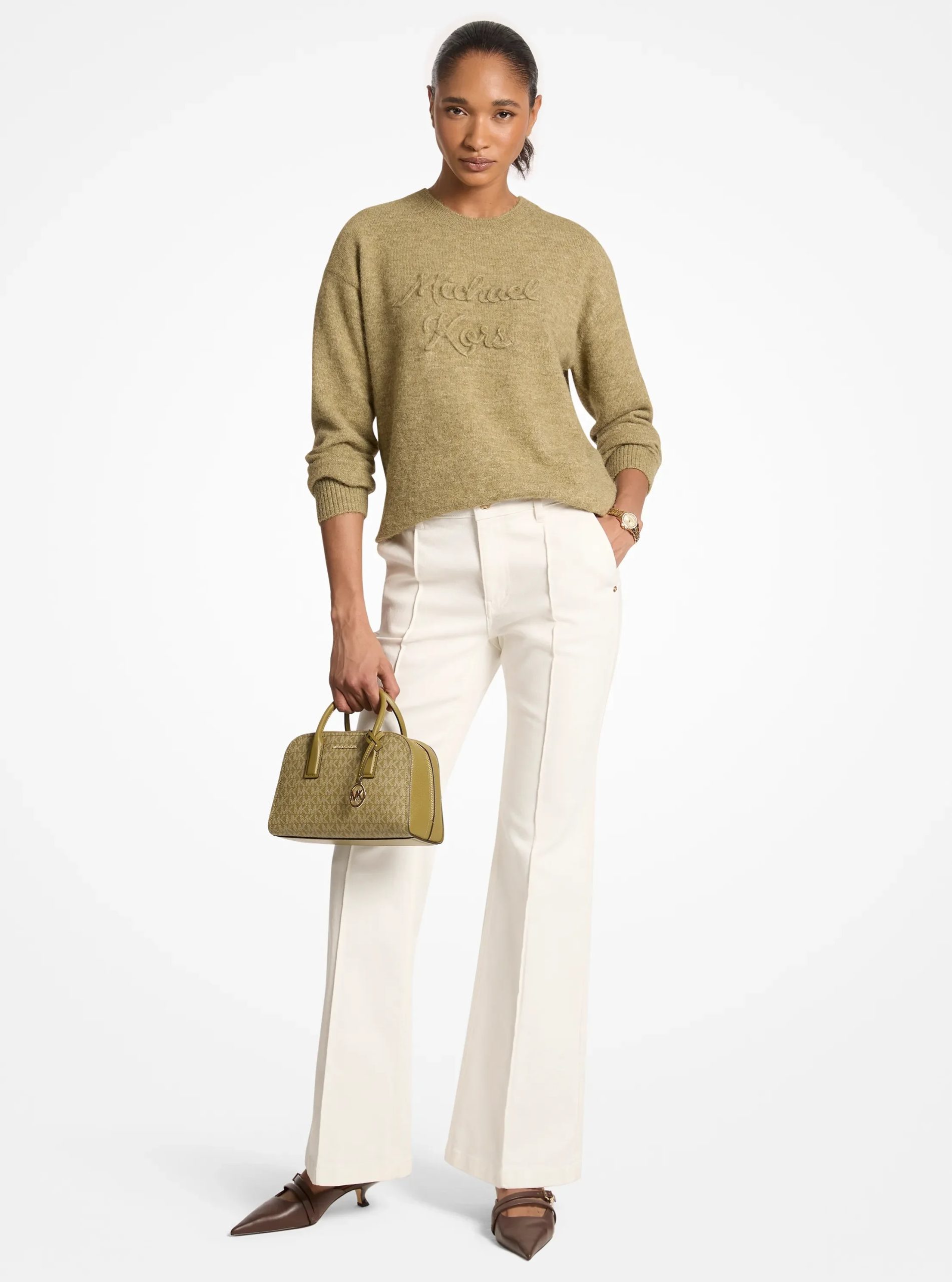 Michael Kors Logo Appliqué Knit Sweater - Preorder