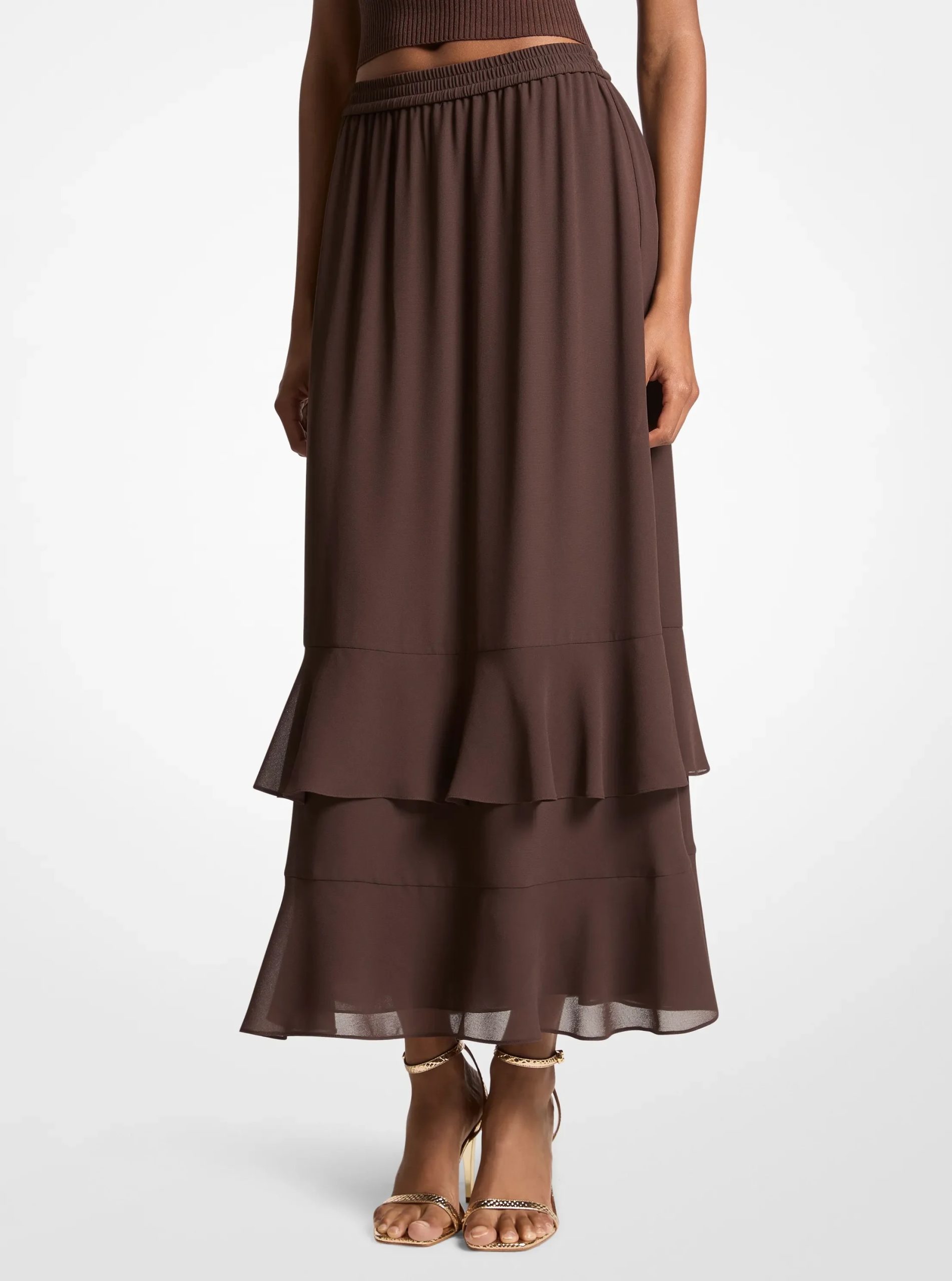 Michael Kors Georgette Tiered Maxi Skirt - Preorder