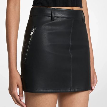 Michael Kors Moto Mini Skirt - Preorder — Black