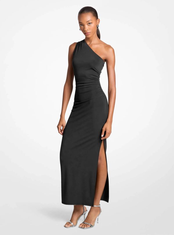 Michael Kors Stretch Matte Jersey One-Shoulder Maxi Dress - Preorder