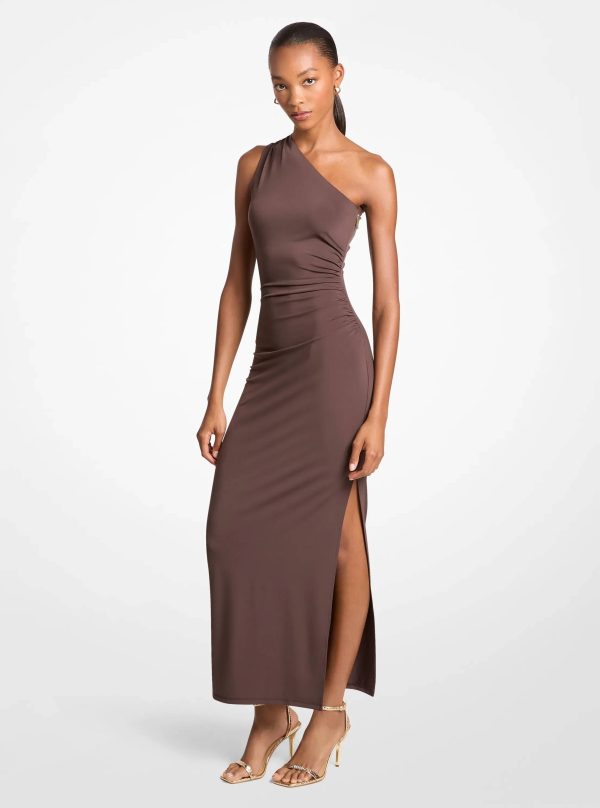 Michael Kors Stretch Matte Jersey One-Shoulder Maxi Dress - Preorder