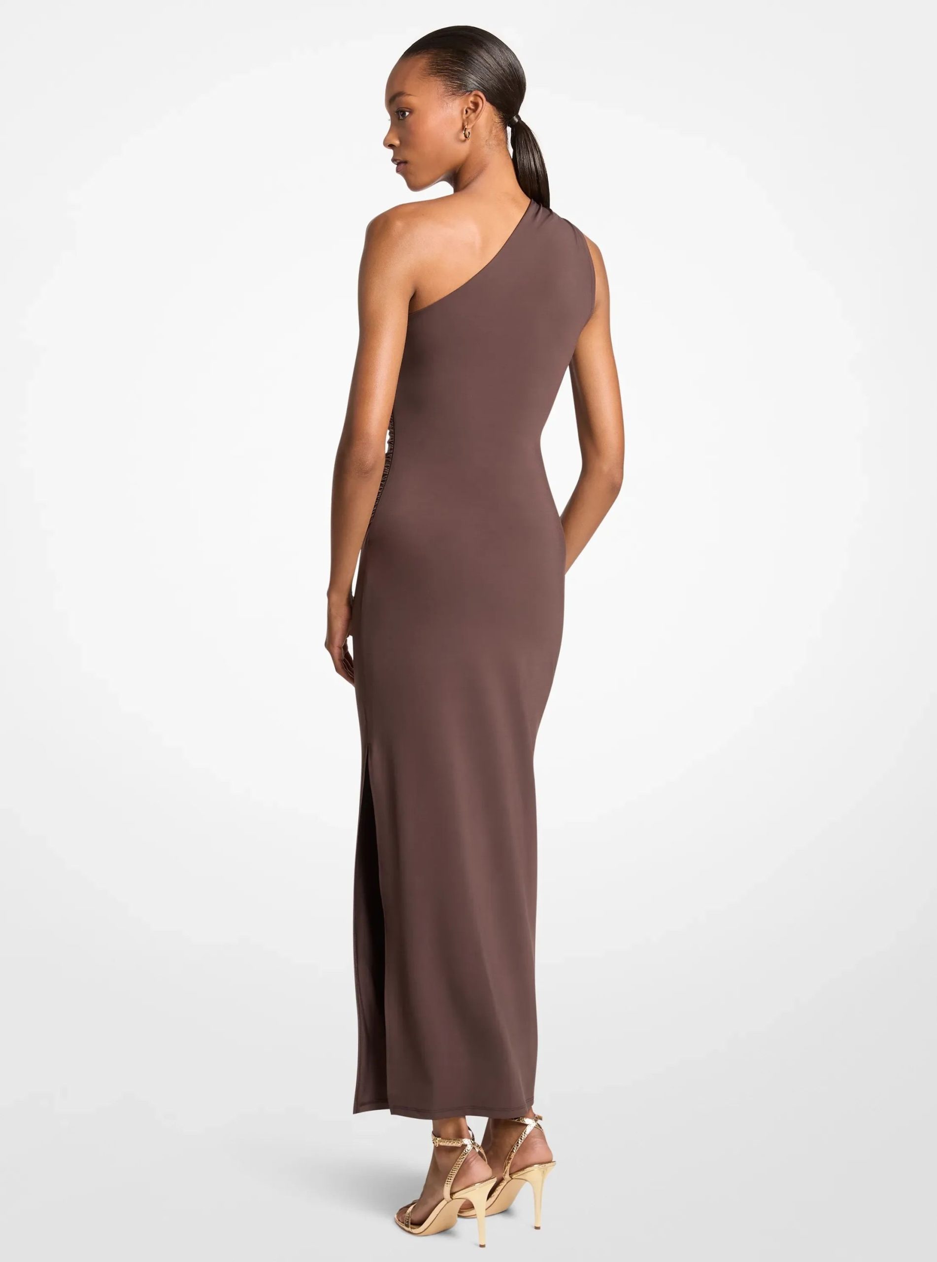 Michael Kors Stretch Matte Jersey One-Shoulder Maxi Dress - Preorder