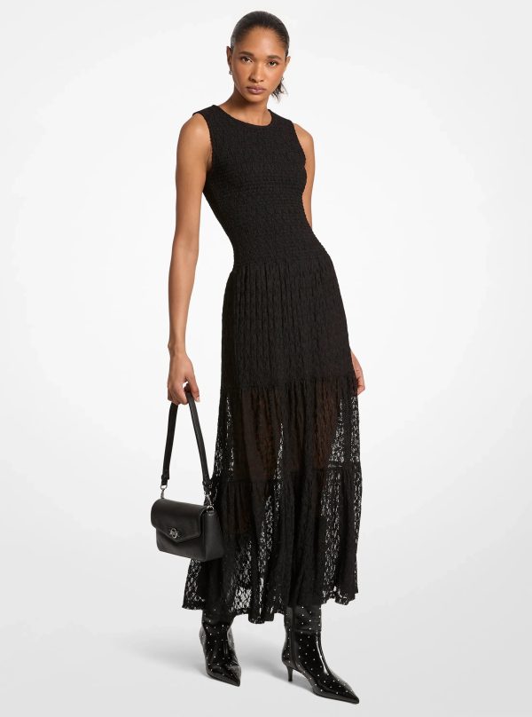 Michael Kors Stretch Floral Lace Maxi Dress - Preorder